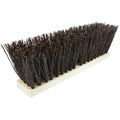 Weiler 18" Street Broom, 5-1/4" Trim Length, Brown Polypropylene Fill 42173